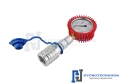Glyzerin-Manometer Druckmessbereich 0-400Bar im Set mit Schnellkupplung Euro-ISO-Steckdose