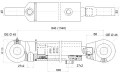 Hydraulikzylinder doppeltwirkend CJ2F-100/50/500 mit Gelenkaugen 45mm