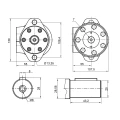 Hydraulikmotor BMRY 125 14,8kW 480 U/min, Drehmoment der Welle verstärkt auf 290 Nm