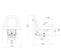 Sitz für Bagger, Gabelsatapler, Traktor, Minibagger und Schlepper