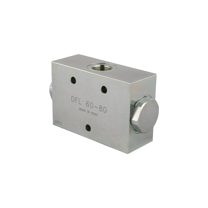 Aluminium Mengenteiler DFL V1027 - Stromregelventil Teilung 50/50, Innengewinde: 1/2" Durchfluß: 60-80L/min Max. Betriebsdruck: 350ba