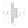 Kettenrad Einfach mit 13 Zähnen, 5/8", für Kette 10 B-1