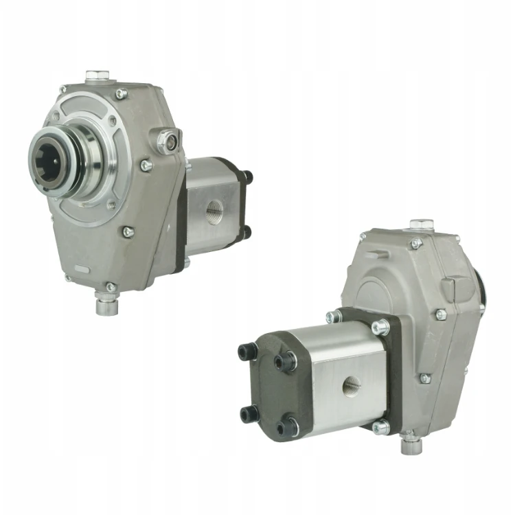 Zapfwellengetriebe mit Hydraulikpumpe 22ccm, Größe 2, leistung von 45L/min. Kleineres Zapfwellengetriebe