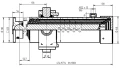 Teleskopzylinder 4-stufig Ø105/90/75/60mm 1300mm hub mit Kugelpfanne