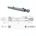Hydraulikzylinder doppeltwirkend CJ2F-63/36/320 mit Gelenkaugen 35mm