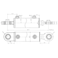 Hydraulikzylinder doppeltwirkend CJ2F-80/40/525 mit Gelenkaugen 35mm
