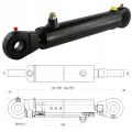 Hydraulikzylinder einfachwirkend CJF-50/28/160 mit Gelenkaugen 30mm