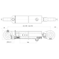 Hydraulikzylinder einfachwirkend CJF-50/28/160 mit Gelenkaugen 30mm