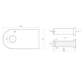 Hydraulikzylinder doppeltwirkend CJ2F 50/40/850 mit Gelenkaugen 25mm + Befestigung