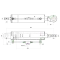 Hydraulikzylinder doppeltwirkend CJ2F-100/50/500 mit Gelenkaugen 40mm + Sperrventil