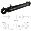 Hydraulikzylinder einfachwirkend CJF-50/28/300 mit Gelenkaugen 25mm