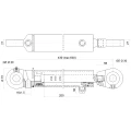 Hydraulikzylinder einfachwirkend CJF-50/28/200 mit Gelenkaugen 30mm