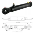 Hydraulikzylinder einfachwirkend CJF-50/28/140 mit Gelenkaugen 25mm