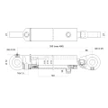Hydraulikzylinder einfachwirkend CJF-50/28/140 mit Gelenkaugen 25mm