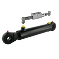 Hydraulikzylinder doppeltwirkend CJ2F-50/28/350 mit Gelenkaugen 25mm + Sperrventil