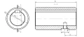 Hydraulikmotor Orbitmotoren Typ BMR Schluckvolumen 80 cm3/Umdr Max. Drehzahl 750 U/min + Halteplatte + Buchse