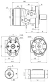 Hydraulikmotor Orbitmotoren Typ BMR Schluckvolumen 250 cm3/Umdr Max. Drehzahl 240 U/min, Welle 32 mm + Buchse. 4 Montagelöcher