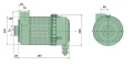 Luftfilter Komplett, universell geeignet für 60 PS