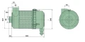 Luftfilter Komplett, universell geeignet für 80 PS