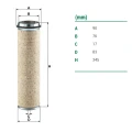 Luftfilter ZETOR CF 800