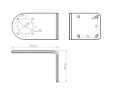 Zapfwellengetriebe mit Zapfwellenstummel für Pumpen BG2 übersetzungsverhältnis - 1:3,8, 10 kW. Im Set mit Halteplatte