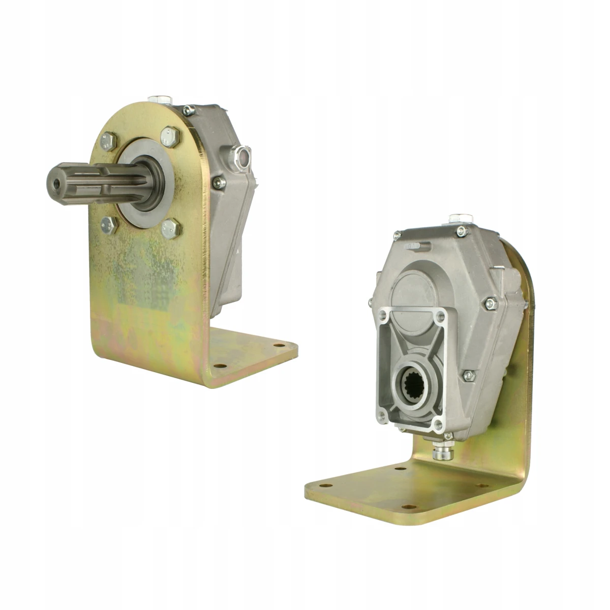 Zapfwellengetriebe mit Zapfwellenstummel für Pumpen BG2 übersetzungsverhältnis - 1:3,8, 10 kW. Im Set mit Halteplatte