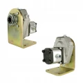 Zapfwellengetriebe mit Halteplatte und Hydraulikpumpe 22ccm, Größe 2, leistung von 45L/min. Kleineres Zapfwellengetriebe