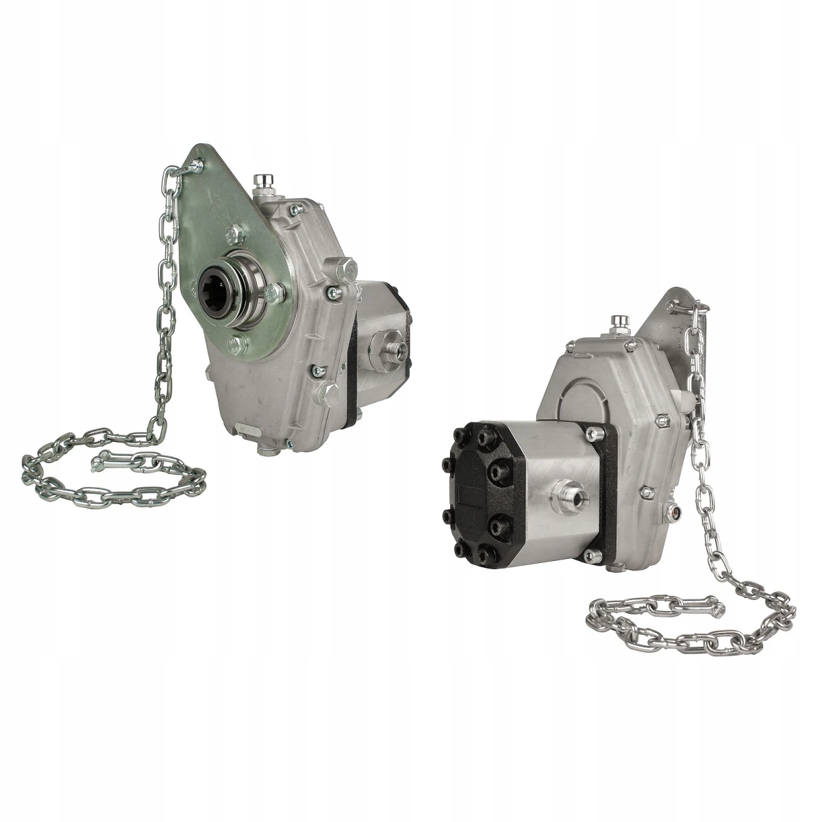 Zapfwellengetriebe mit Befestigungsplatte mit Kette und Hydraulikpumpe 33ccm, Größe 3, leistung von 67L/min