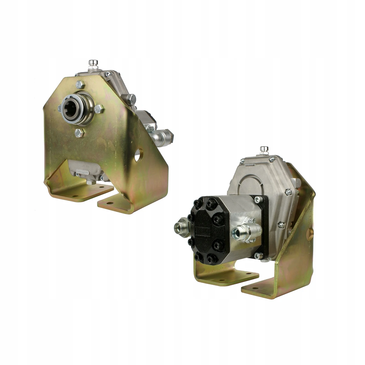 Zapfwellengetriebe mit Verstärkte Halteplatte und Befestigungsplatte mit Kette und Hydraulikpumpe 46ccm, Größe 3, leistung von 94L/min