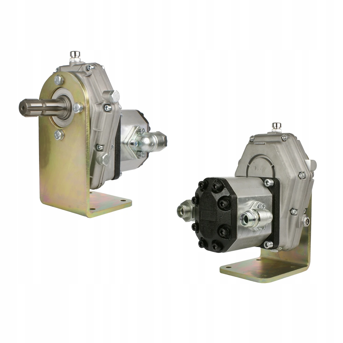 Zapfwellengetriebe mit stummel, Halteplatte und Hydraulikpumpe 46ccm, Größe 3, leistung von 94L/min