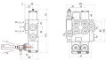 Handsteuerventil 40L 2-fach 1xDW 1xdoppeltwirkend für Hydraulikmotoren