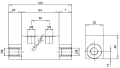 Hydraulisch sperrblock sperrventil VBPDE Innengewinde: 3/8" Durchfluß: 35L/min Max. Betriebsdruck: 350bar Hydrotechnik24