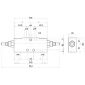 Hydraulik Ventil doppeltes overcentre VBCD DE-A Innengewinde: 3/4" Durchfluß: 100L/min Max. Betriebsdruck: 350bar
