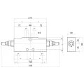 Hydraulik Ventil doppeltes overcentre VBCD DE-A Innengewinde: 1" Durchfluß: 150L/min Max. Betriebsdruck: 350bar