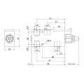 Hydraulisch sperrblock (Überlastsperrventil) einfachwirkend counterbalance VBCL Innengewinde: 1/4" Durchfluß: 30L/min Max. Betriebsdruck: 350bar