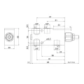 Hydraulisch sperrblock (Überlastsperrventil) einfachwirkend counterbalance VBCL Innengewinde: 3/8" Durchfluß: 40L/min Max. Betriebsdruck: 350bar