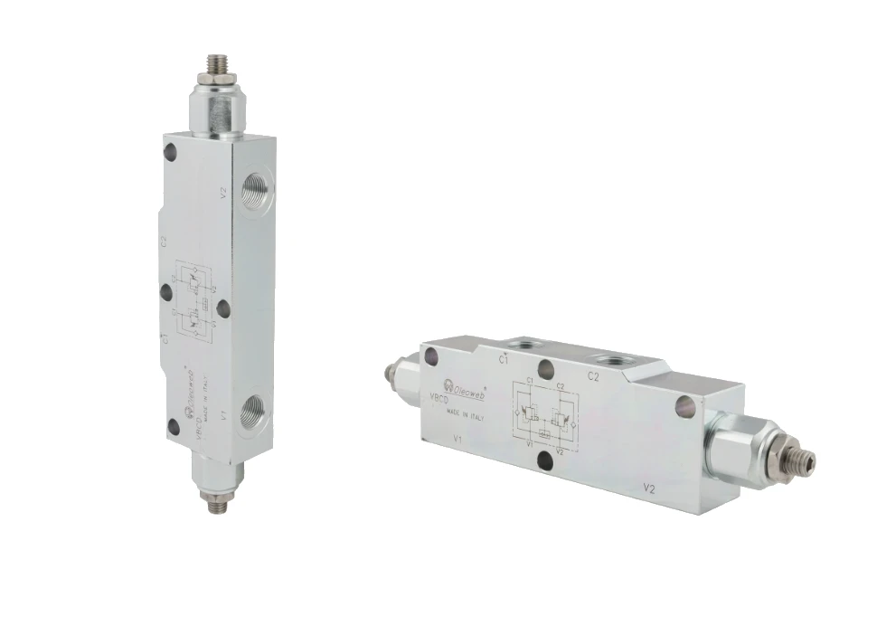 Hydraulisch sperrblock (Überlastsperrventil) doppelwirkend counterbalance VBCD Innengewinde: 3/8" Durchfluß: 40L/min Max. Betriebsdruck: 350bar