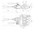 Handsteuerventile 40L 3-fach doppeltwirkend mit Kreuzhebe