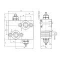 Schockventil doppelwirkend VAU OM für Ölmotoren BMR, SMR, OMP, BMP Innengewinde: 1/2" Durchfluß: 60L/min Max. Betriebsdruck: 50-200bar