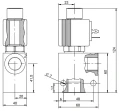 Sitzventil 2/2-Wege Innengewinde: 1/2" Max. Durchfluß: 70L/min Max. Betriebsdruck: 350bar Spannung: 230V offene Stellung TD4