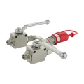 2x Hydraulisches Kugelhahn 2 Wege + Kupplungsstecker. Durchflussverteiler für Düngerstreuer AMAZONE. Außengewinde M14x1,5