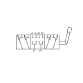 Durchflussverteiler, Hydraulisches Umschaltkugelhahn 6/2 Wege normalerweise geschlossene + 2xKupplungsdose + Kupplungsdose Flat-face + 2x Gerade Einschraubverschraubung