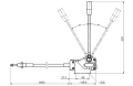 Handsteuerventil 40L 3-Fach doppeltwierkend mit Hebel und Leine 3m gesteuert