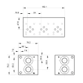 Ventilplatte CETOP 3 NG 06, 3 - Fach