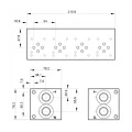 Ventilplatte CETOP 3 NG 06, 4 - Fach
