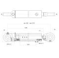 Hydraulikzylinder doppeltwirkend CJ2F-50/28/1250 mit Gelenkaugen 30 mm
