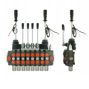 Handsteuerventil für Forstmaschinen 90L, 8-fach doppeltwirkend, 4x Hebel 2x Kreuzhebel mit Knöpfe: 3/1 