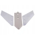 Set für Stoppelgrubber 1x Scharspitze + 2x Scharblatt. Schare Breite 120 mm, Scharblatt Länge: 240 mm