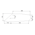 Scharblatt links für LEMKEN Stoppelaggregate. Länge: 260 mm