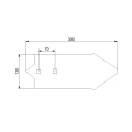 Set für Stoppelgrubber 1x Scharspitze + 2x Scharblatt. Schare Breite 120 mm, Scharblatt Länge: 240 mm